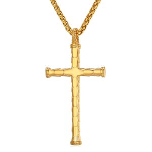 ChainsPro Cross Pendant Necklace – 316L Stainless Steel Christian Jewelry for Men & Women