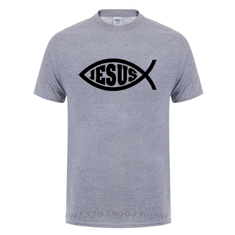 Jesus Fish Print T-Shirt – Inspirational Christian Faith Tee for Men & Women - Image 10