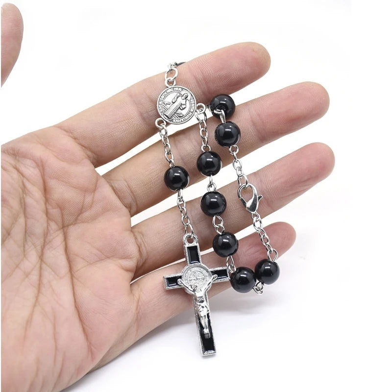 Exquisite Rosary Cross Bracelet - Image 4