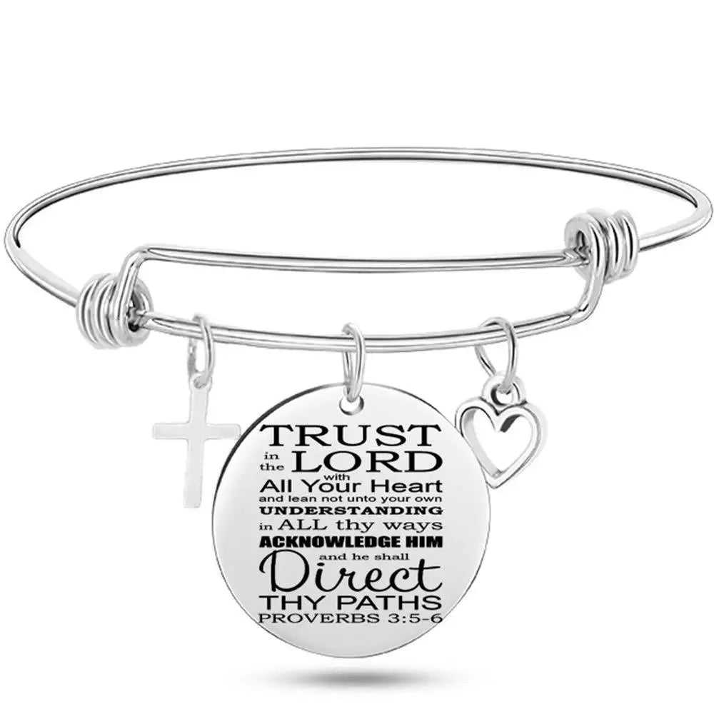 DAVINI Stainless Steel Adjustable Bible Verse Bangle – 20 Inspiring Christian Styles - Image 15
