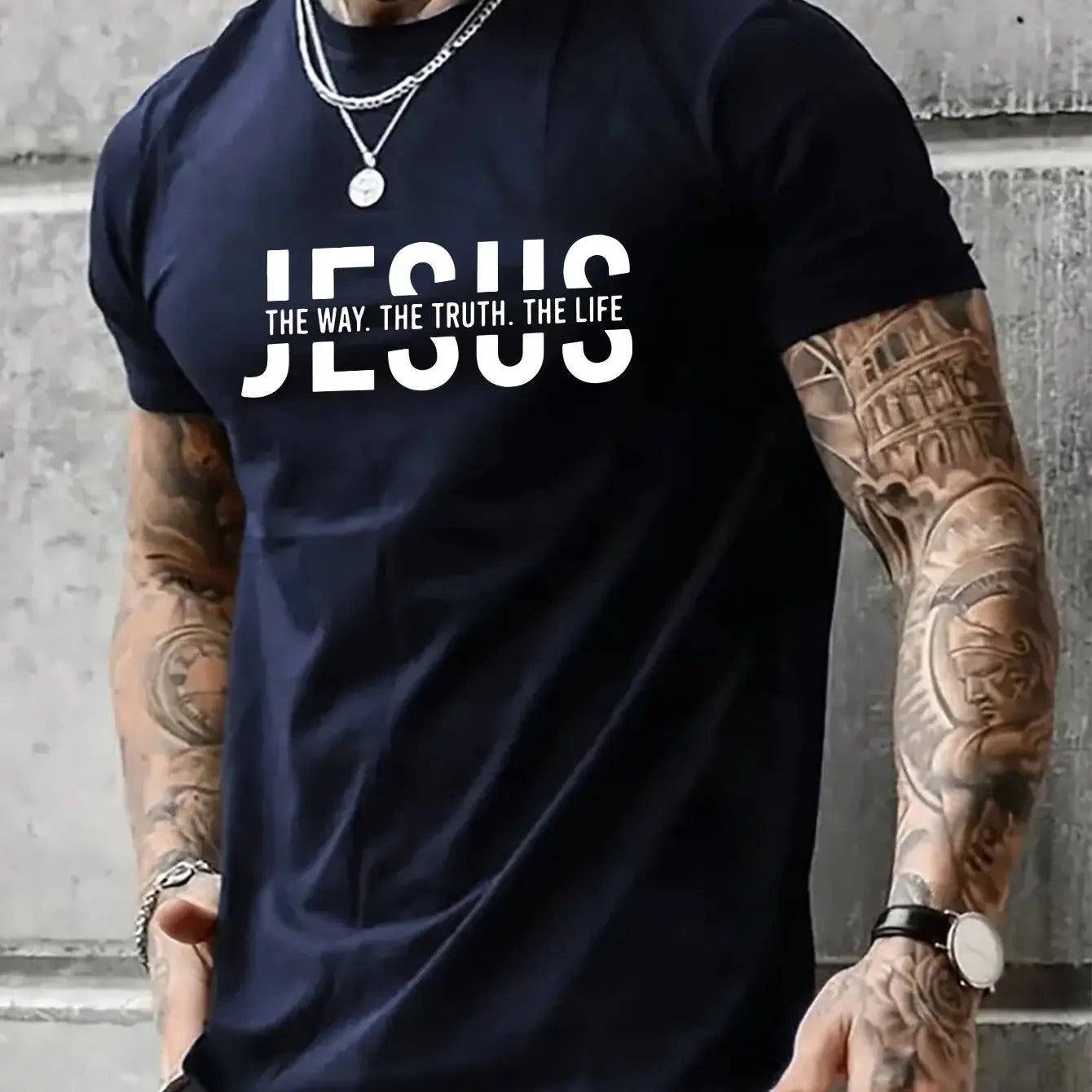 "Jesus – The Way, The Truth, The Life" T-Shirt – 100% Cotton Casual Summer Tee for Men - Image 10
