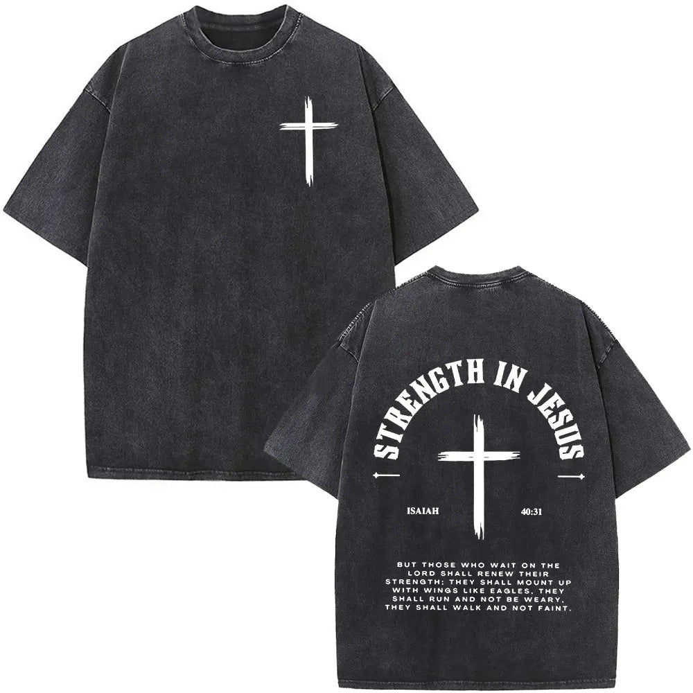 Christian Jesus Bible Verse Washed T-Shirt - Image 23
