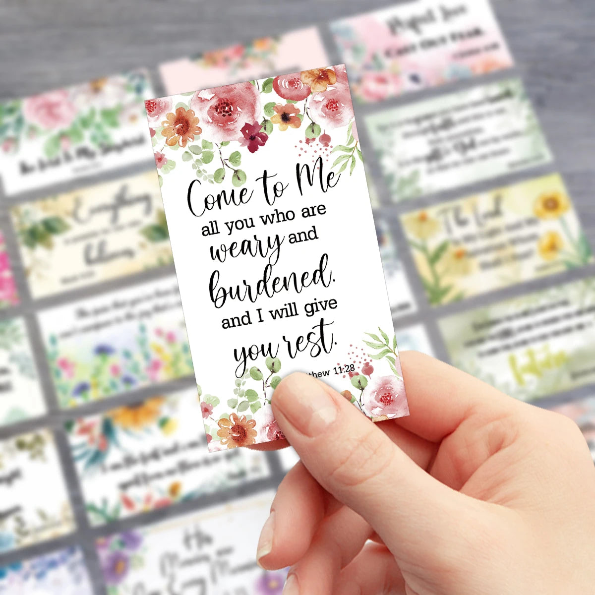 60pcs Bible Scripture & Inspirational Quote Cards - Image 3