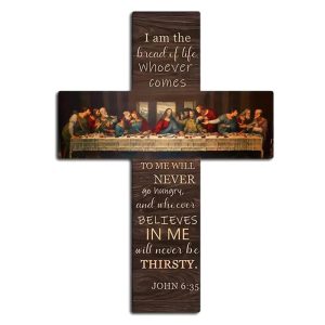 Bread Of Life Last Supper Scene Wooden Sign