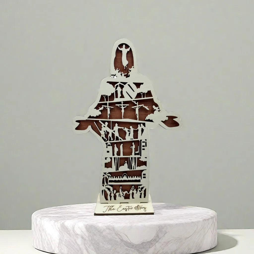 "He Is Risen" Easter Shelf Sign – Christian Home Décor for Easter Celebration - Image 4