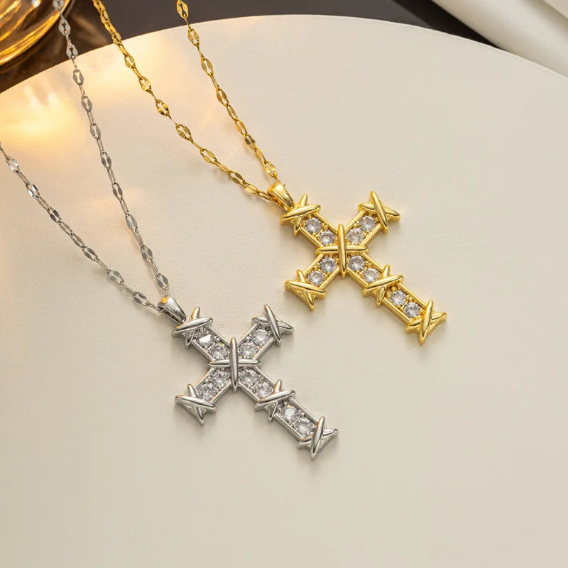 Cross Zircon Necklace - Image 4