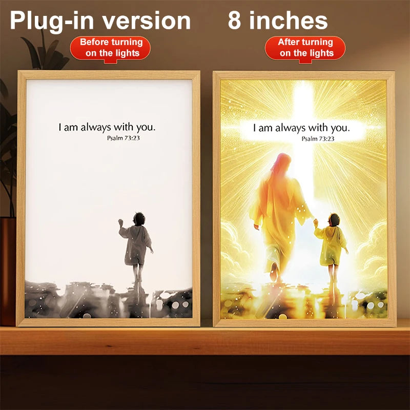 Lumin Works "Jesus – I Am Always With You" 4D LED Wall Art Light - Image 30