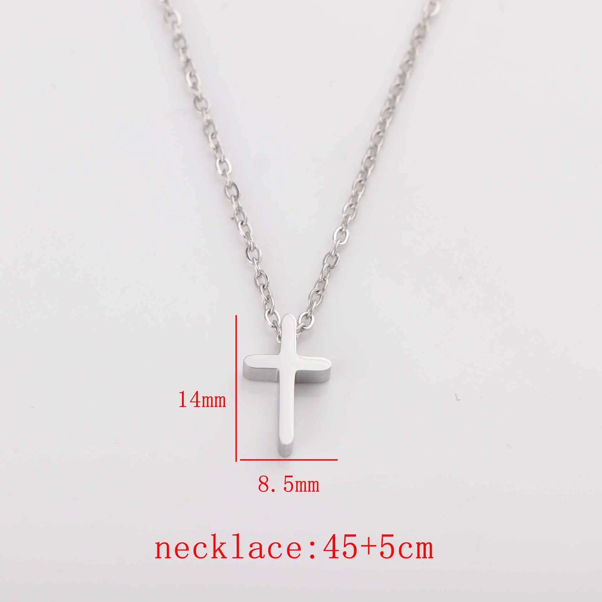 Mirror Polished Stainless Steel Mini Cross Necklace – Christian Jewelry Gift for Women & Girls - Image 4