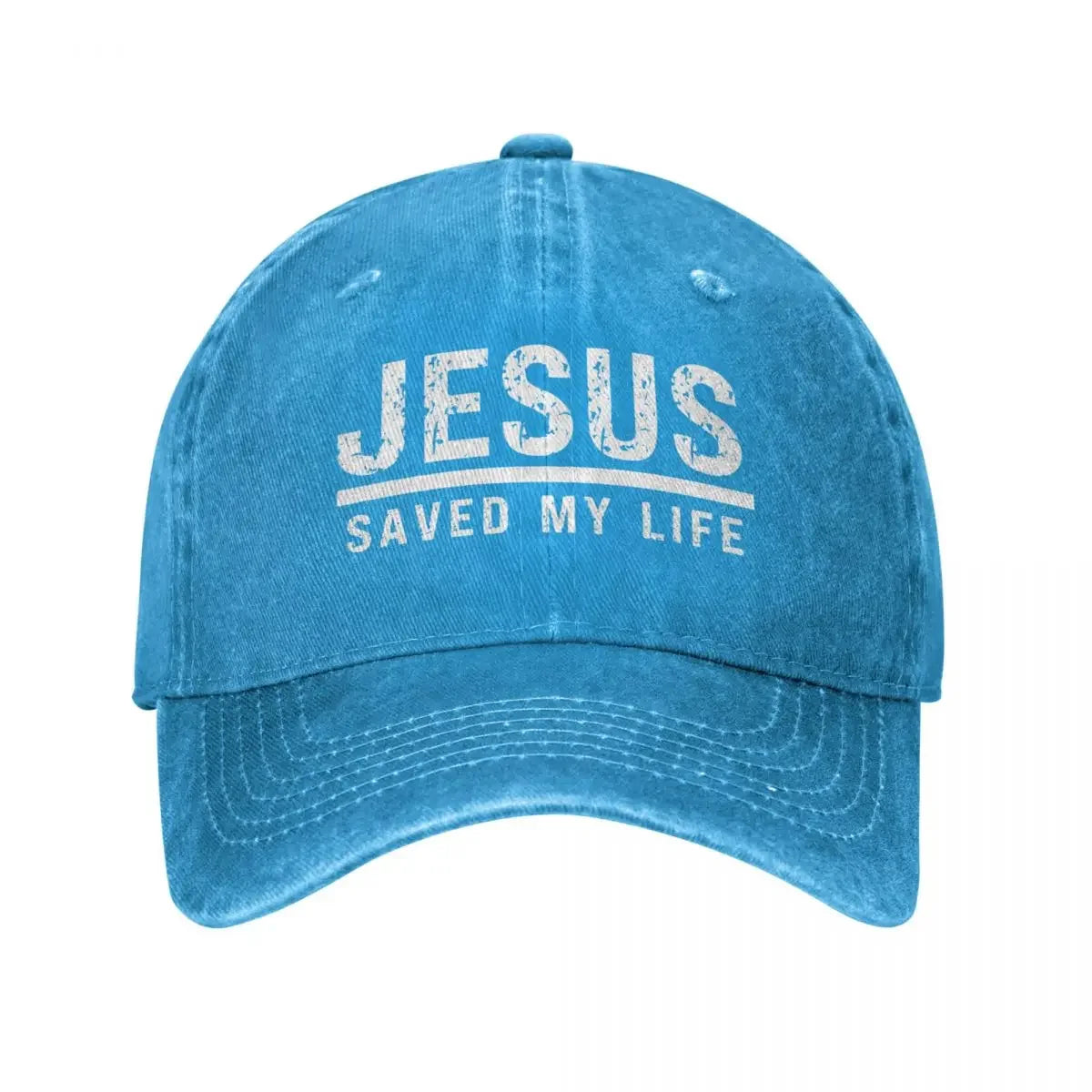 2023 Washed Cotton "Jesus Saved My Life" Cap – Christian Ponytail Baseball Hat - Image 10