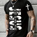 "Jesus – The Way, The Truth, The Life" T-Shirt – Retro Christian Streetwear for Men