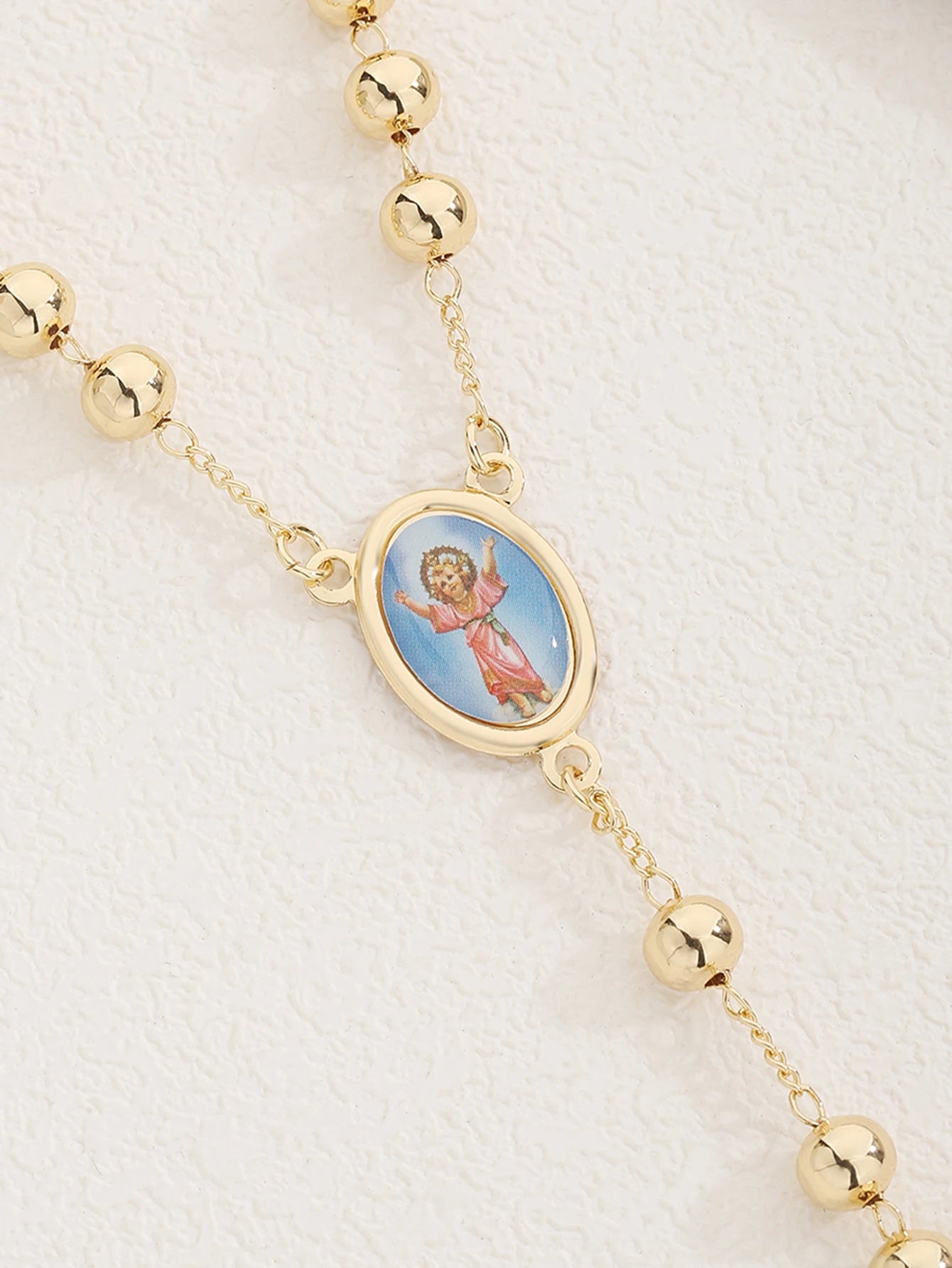 FanSibao Holy Son Jesus Cross Pendant Necklace – 24K Plated Christian Jewelry for Men & Women - Image 2