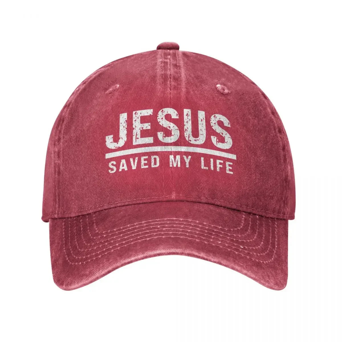 New Casual Washed Cotton Jesus Saved My Life Baseball Cap - Image 7