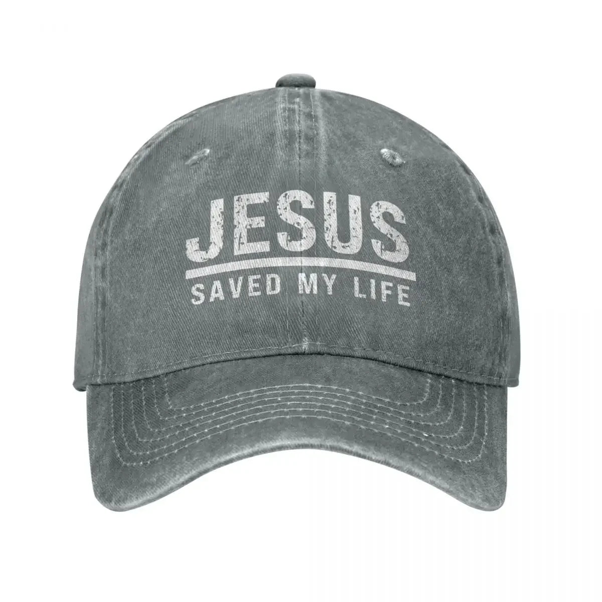 2023 Washed Cotton "Jesus Saved My Life" Cap – Christian Ponytail Baseball Hat - Image 9