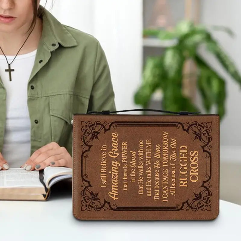 Creative Pattern Bible Tote Bag – Study Bible Cover with Handle - Image 4