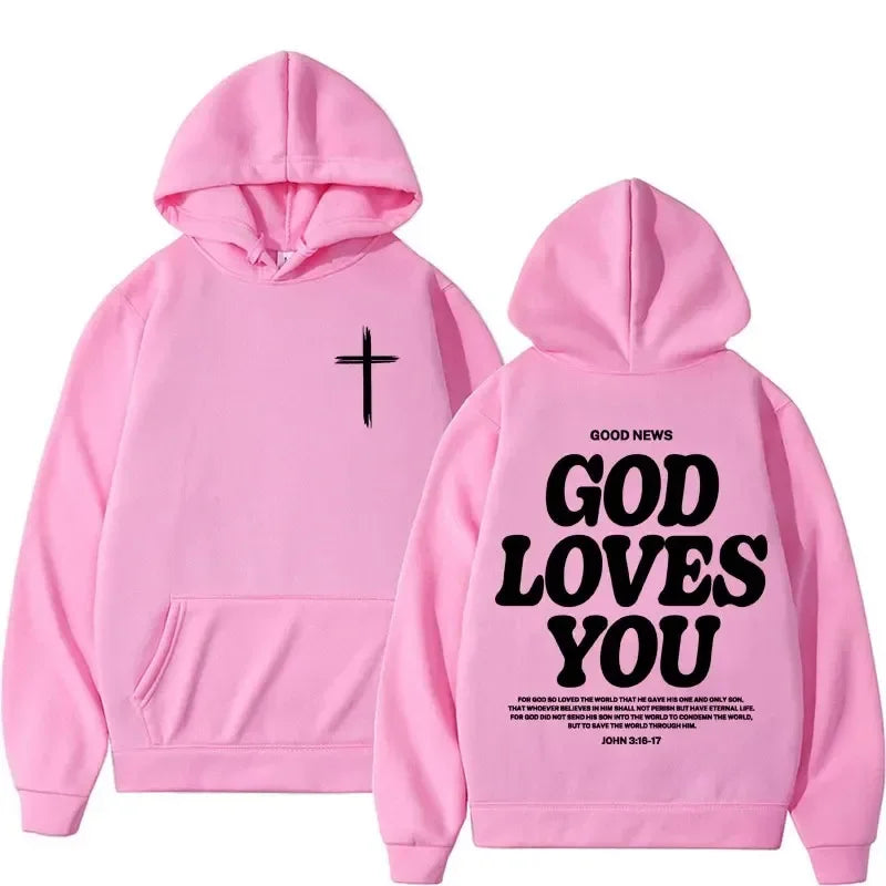 Harajuku Aesthetic Jesus Hoodie – Christian Streetwear with Bible Verse - Image 2